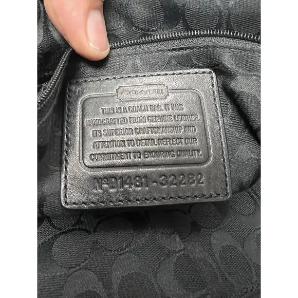 Coach 32282 Bleeker Soft Port Duffle Feed Bag Black Original Hangtag - Picture 8 of 10